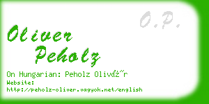 oliver peholz business card